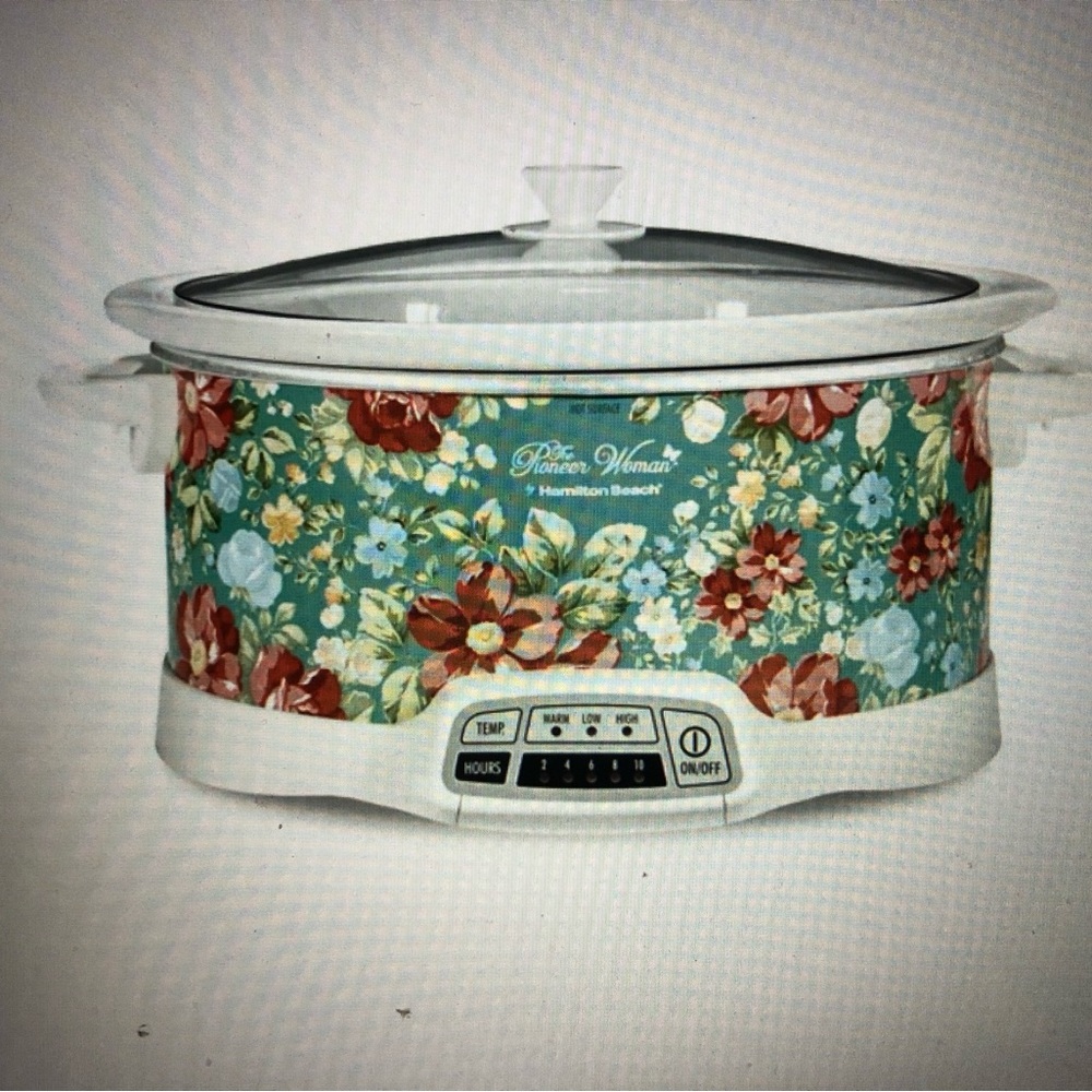 RARE NIB The Pioneer Woman 7 qt Vintage Floral Crock Pot Slow Cooker Programable - Picture 1 of 2